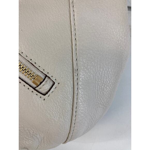 MICHAEL KORS, MEDIUM IVORY PEBBLED LEATHER SHOULDER BAG - Picture 8 of 16